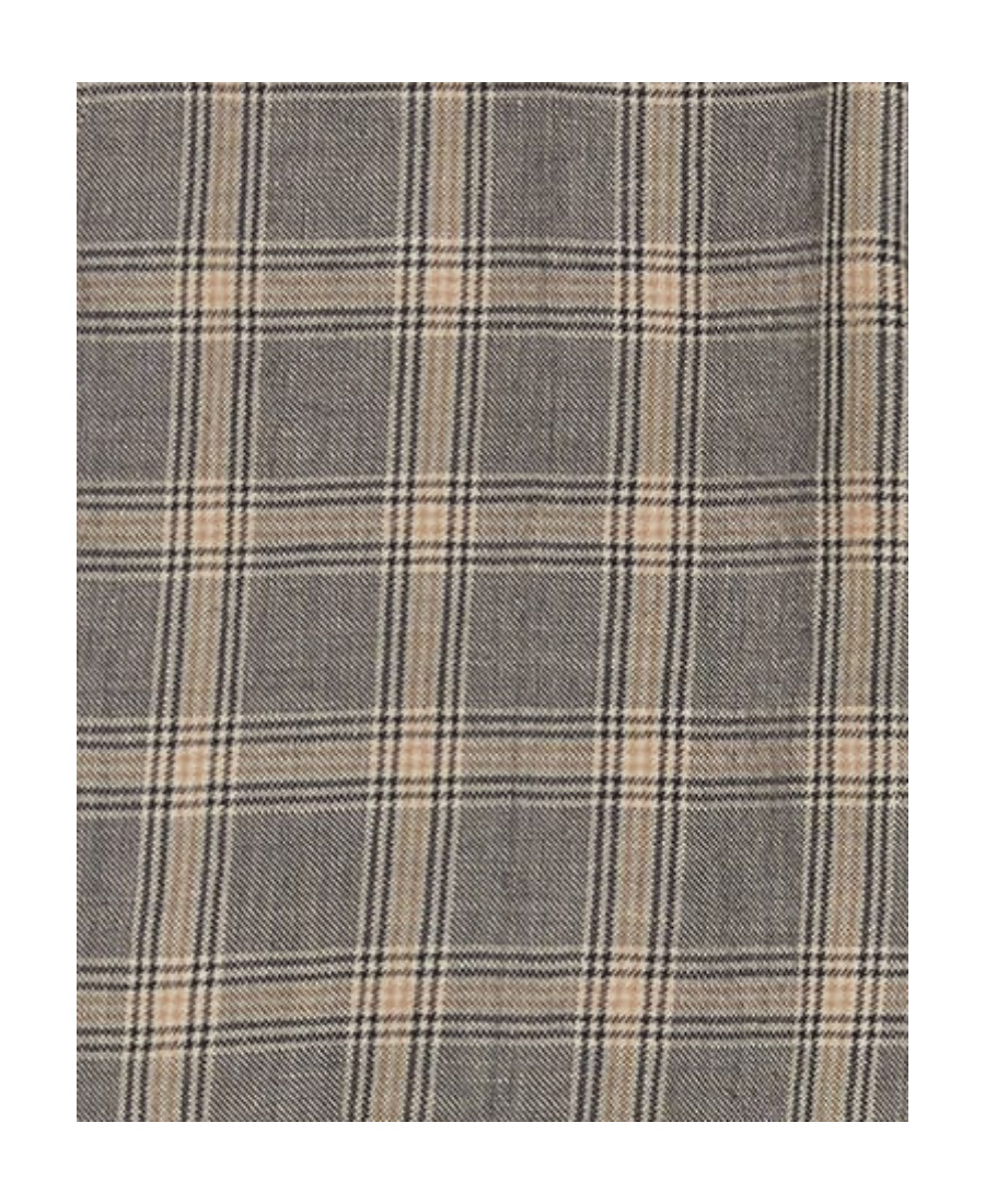 Gucci Prince Of Wales Motif Wool Trousers In Gray