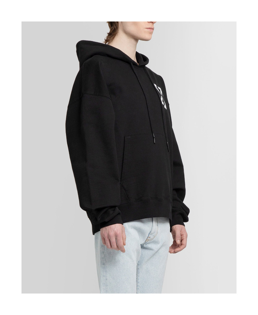 Off-white Single Arrow Graphic Hoodie In Black
