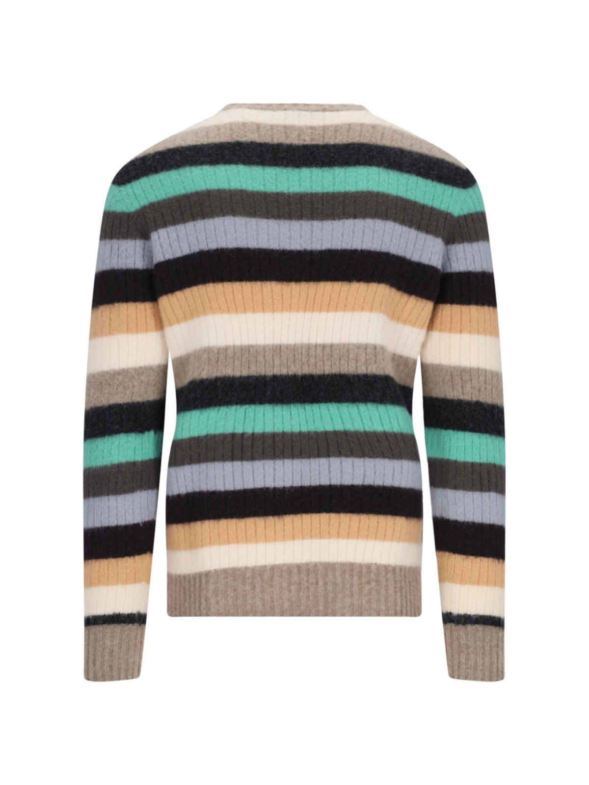 Drumohr Striped Ribbed Knit Pullover In Multicolor