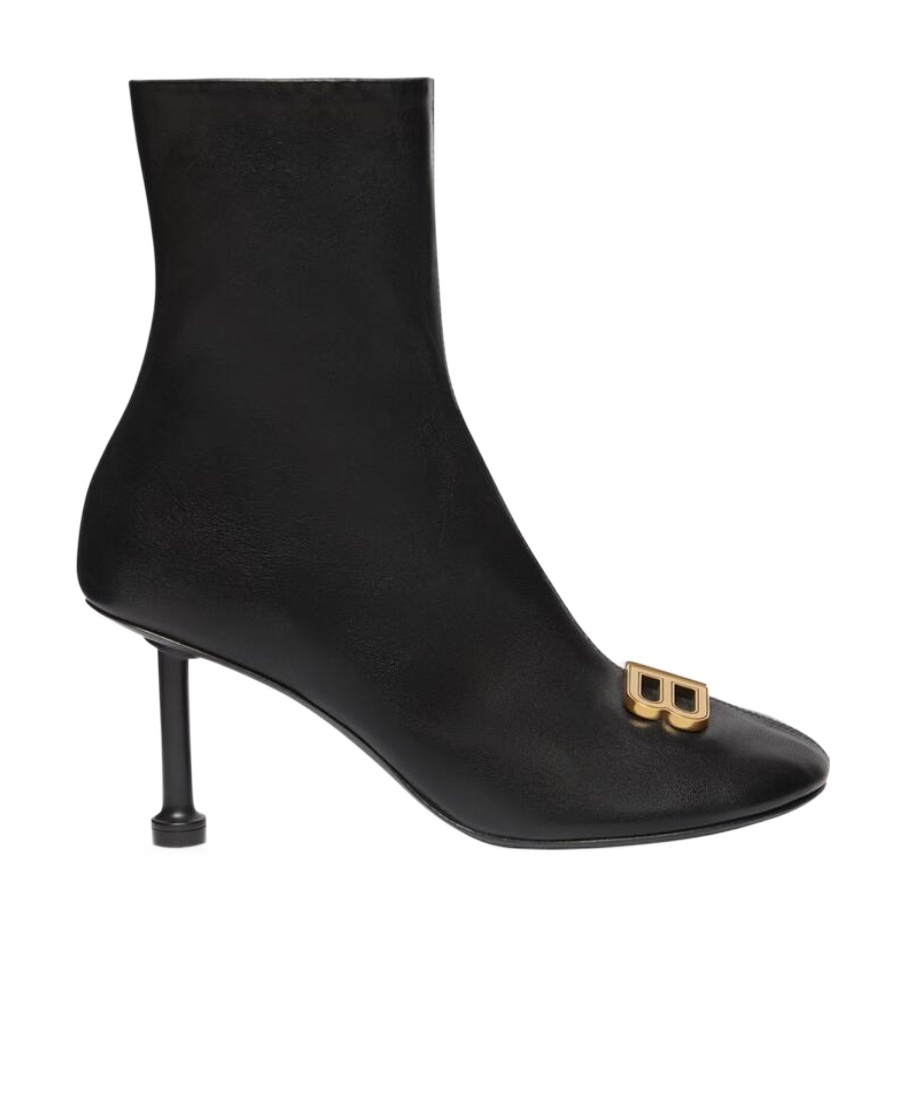 Balenciaga Groupie Ankle Boot In Smooth Leather In Black