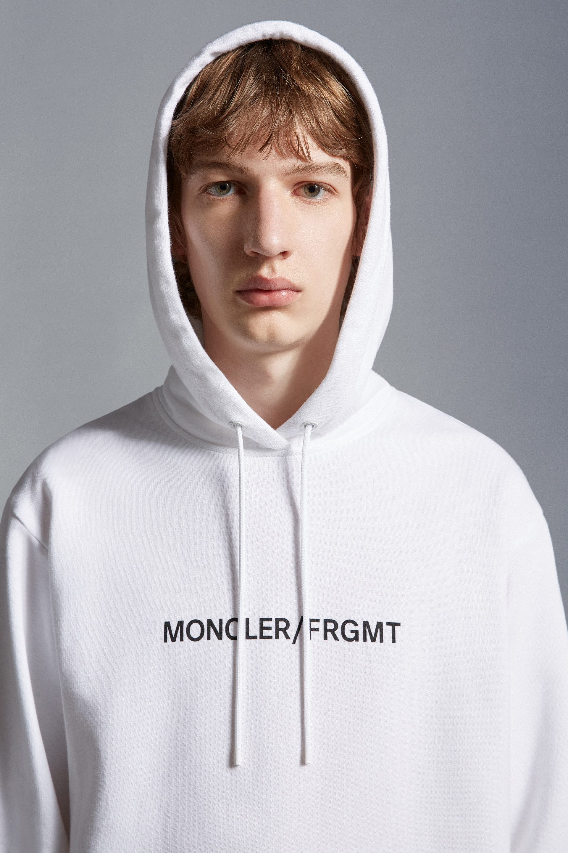 Shop Moncler Floral Motif Hoodie In White