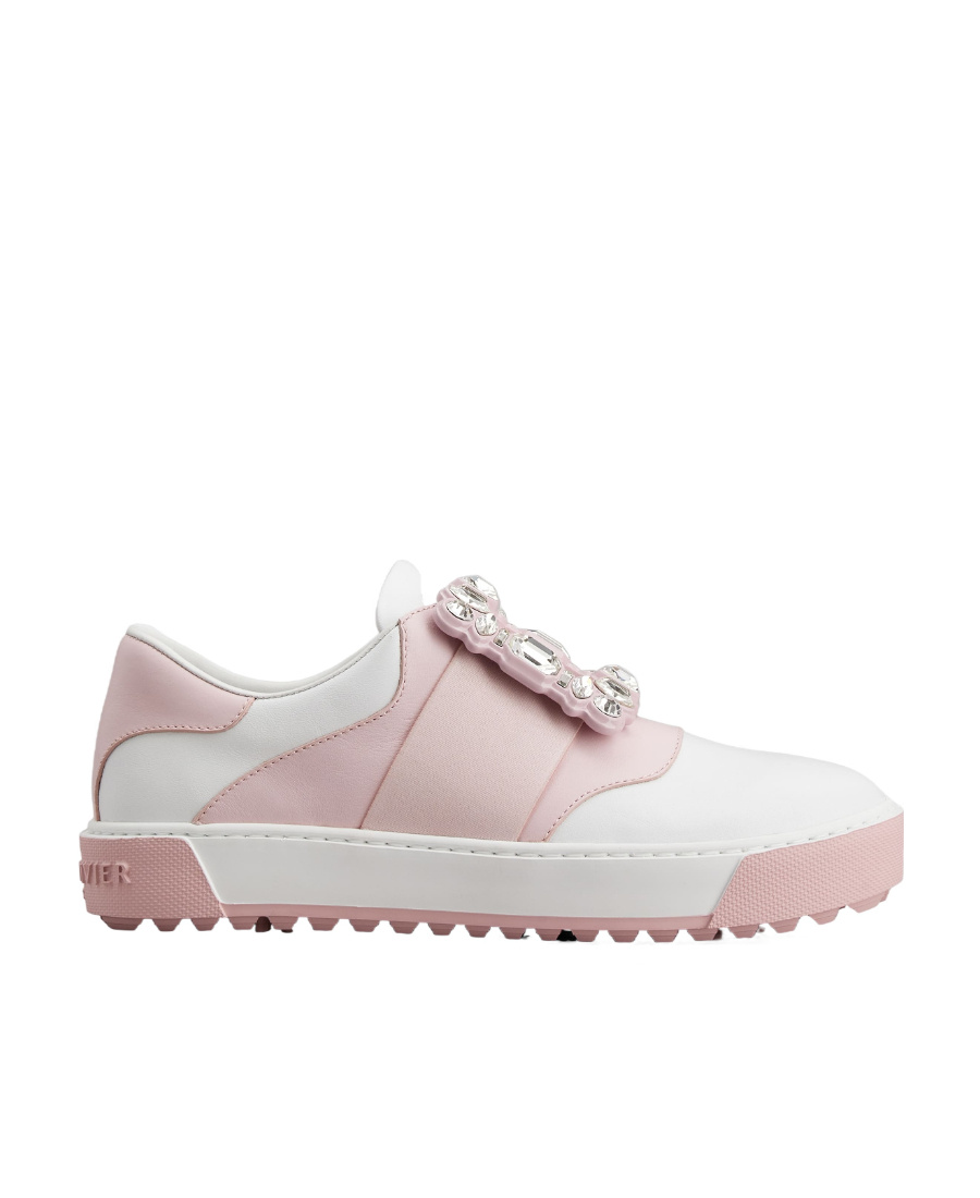 Roger Vivier Very Vivier Diamond-button Sneakers In Multi