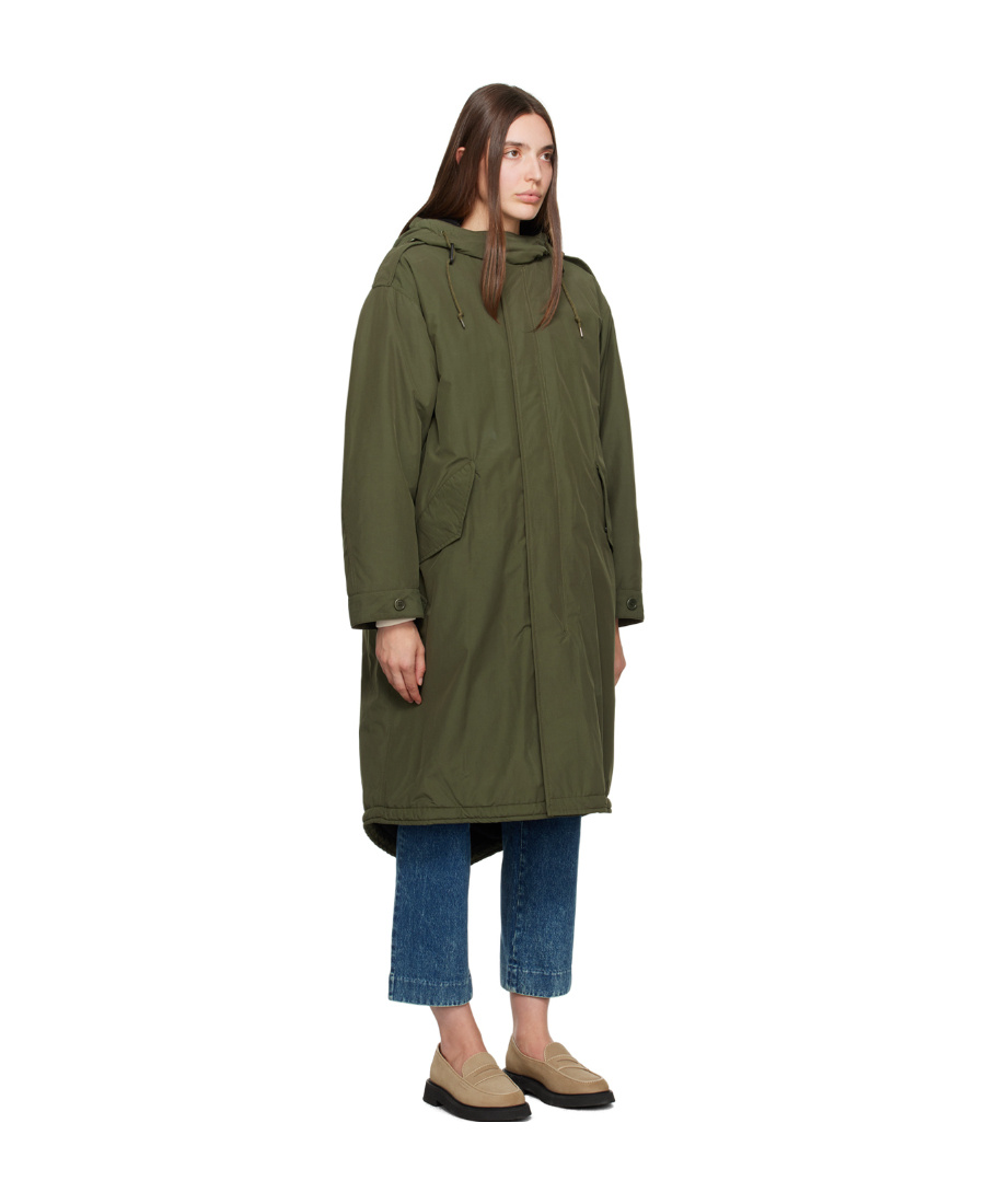 Shop Apc Maxine Two-way Zipper Cotton Suit In Green