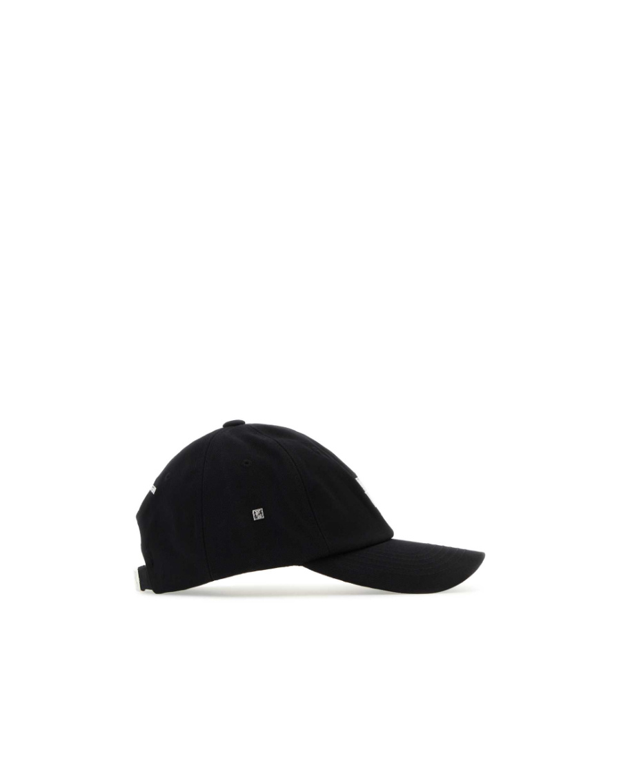 Wooyoungmi Black Baseball Cap With Logo Print On The Front And Logo Lettering On The Rear In Black