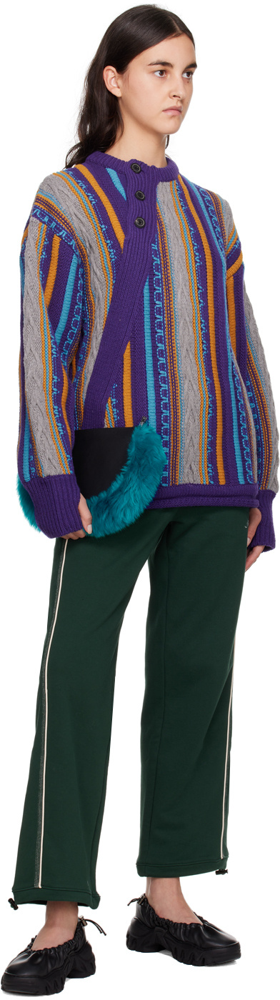 Ader Error Button Detail Sweater In Multicolor