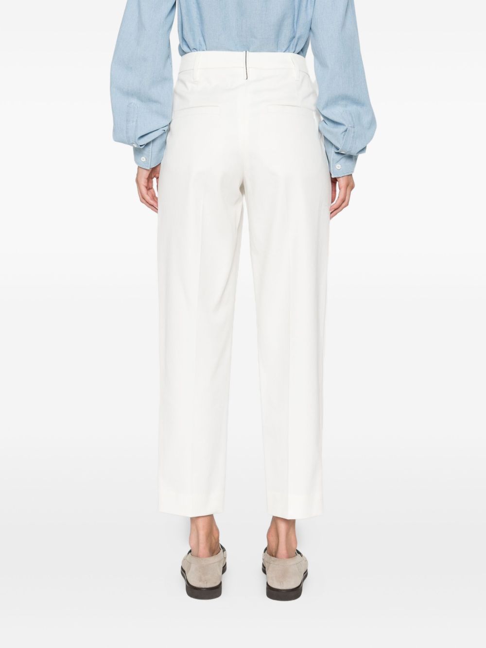 Brunello Cucinelli Chino Trousers In Cotton In White