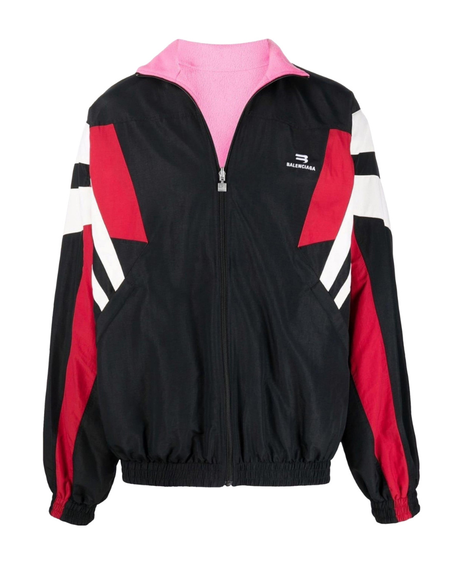 Balenciaga Double-sided Zipper Jacket In Black