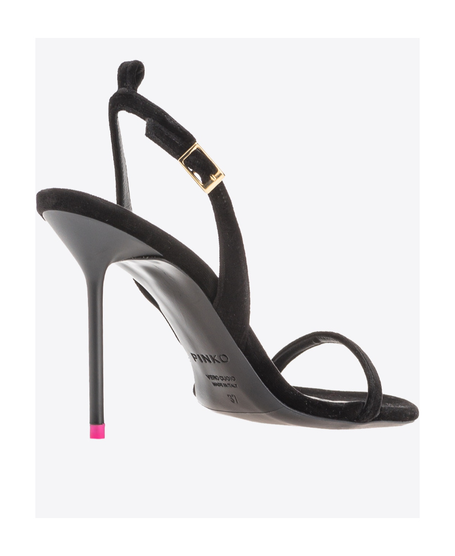 Pinko 110mm Leather Open-toe Sandals In Black