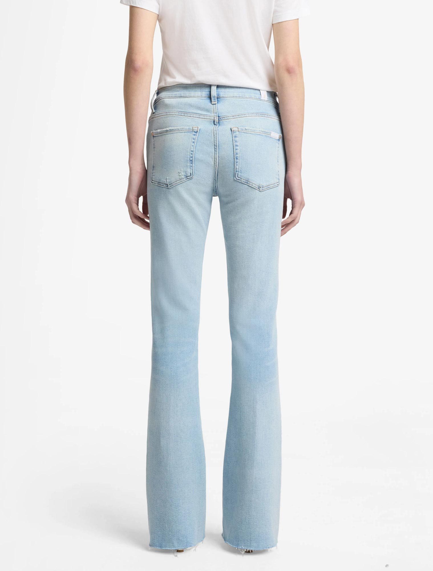 7 For All Mankind Waistband Jeans With Belt Loops In Blue