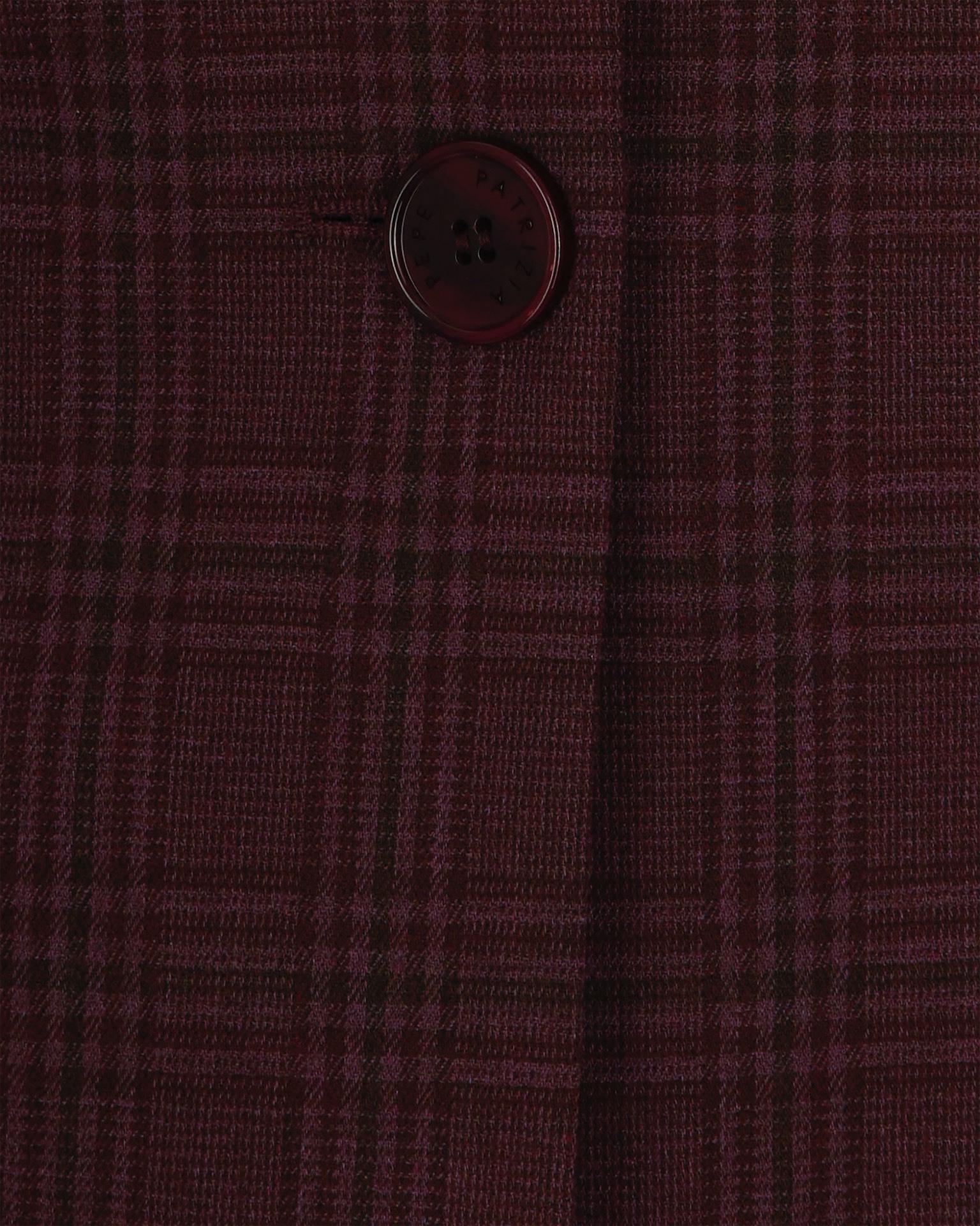 Patrizia Pepe Purple And Red Checkered Flowing Blazer In Burgundy