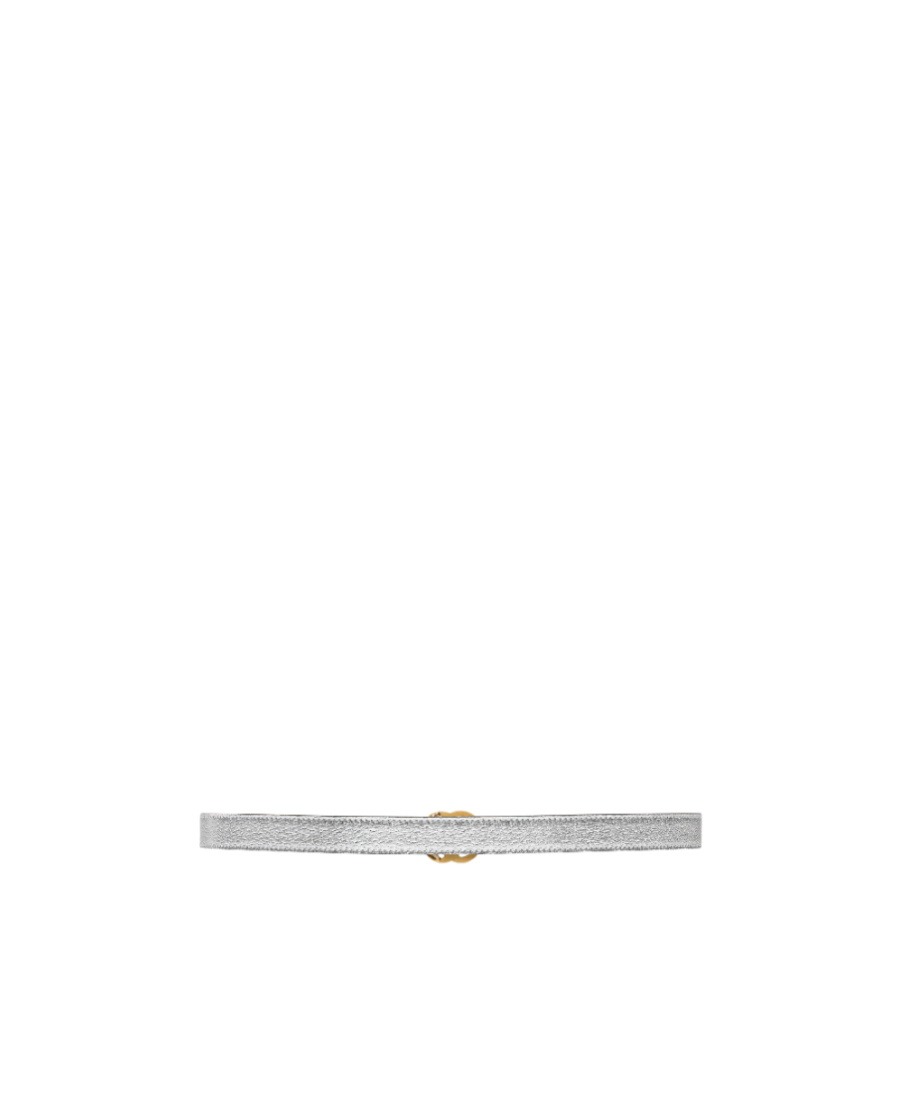 Gucci Double G Belt Buckle Narrow Version Belt In Gray