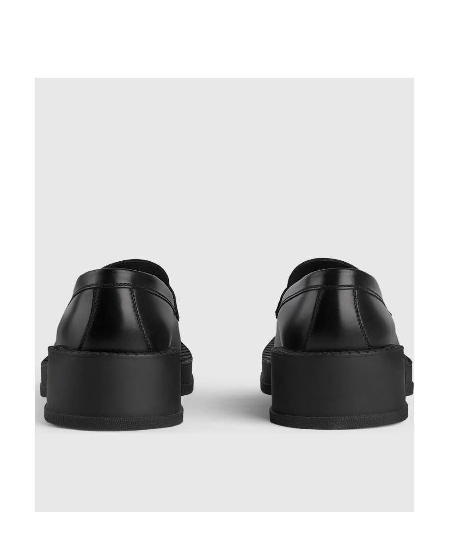 Gucci Tempe Patent Leather Loafers In Black