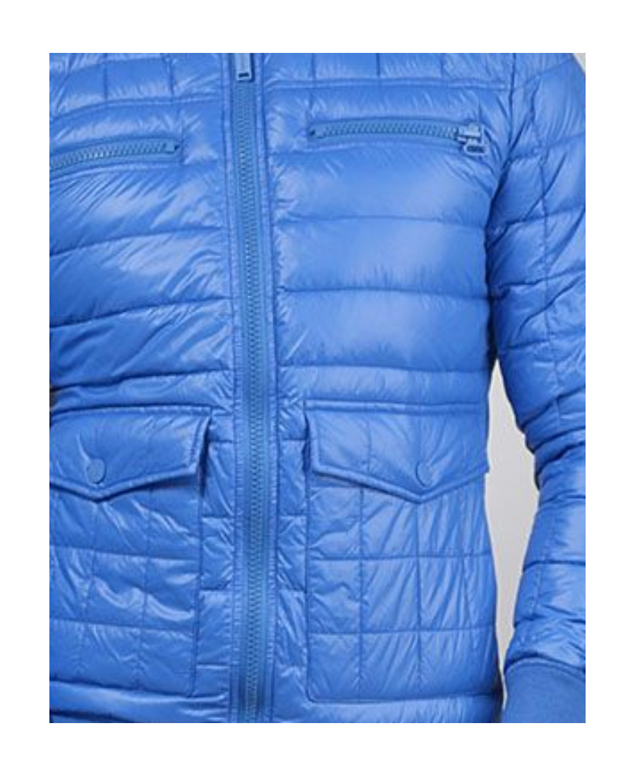 Iceberg Logo Details Down Jacket In Blue