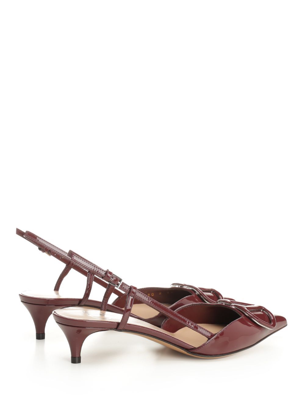 Valentino Red Vlogo Signature Slingback Heels In Red