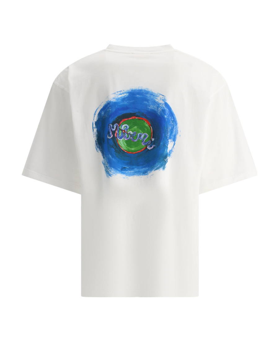 Marni Logo-embroidered Cotton T-shirt In White