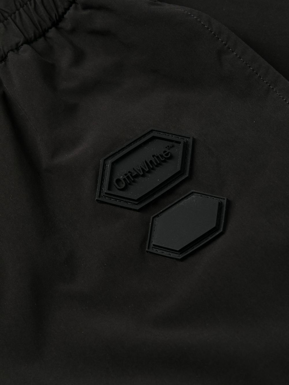 Off-white Logo Patch Track Pants In Black