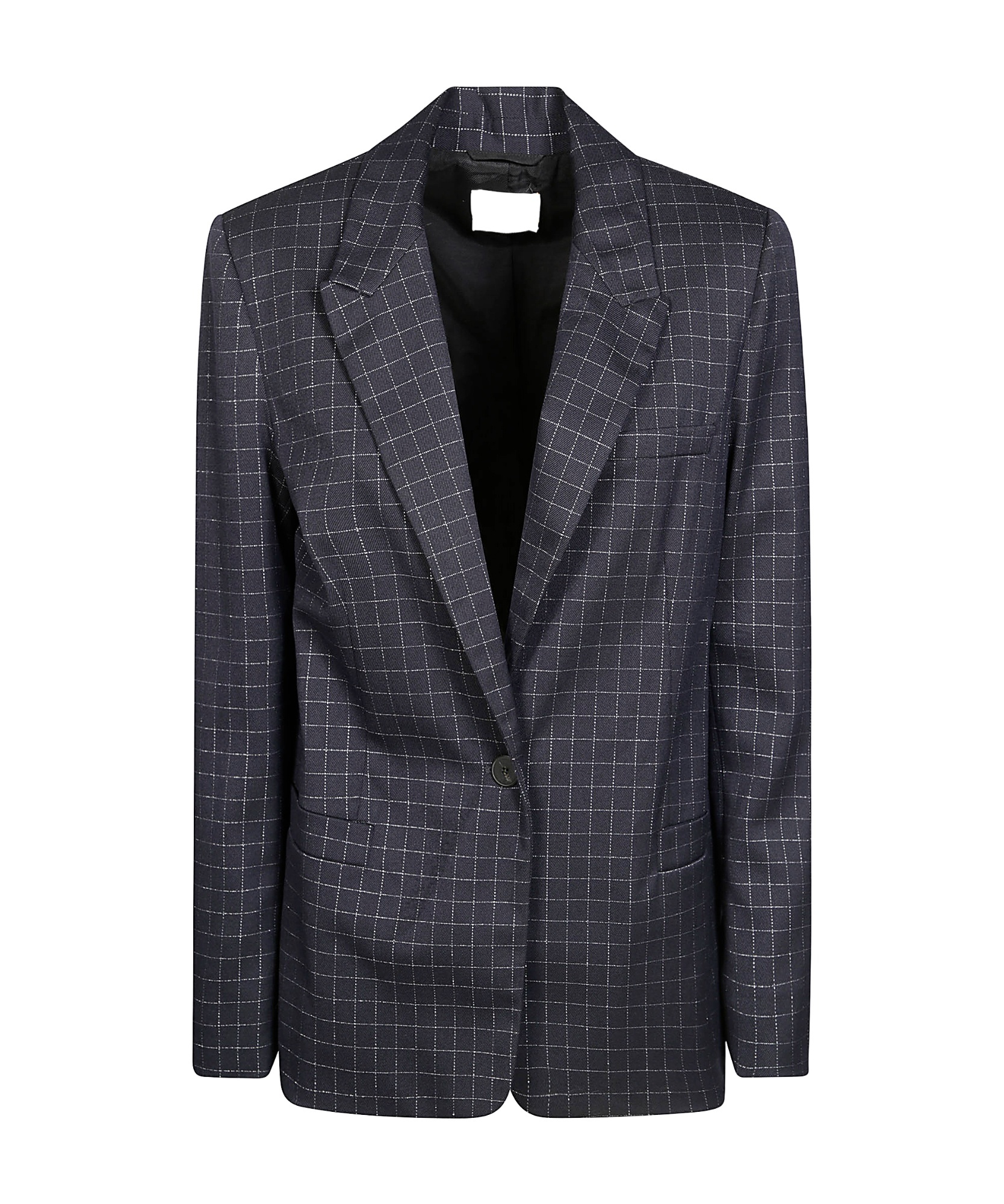 Forte Forte Checked Suit Coat In Gray