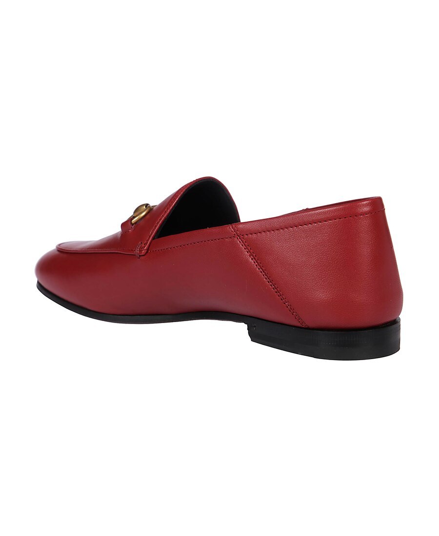 Gucci Womens Rosso Ancora Jordaan Horsebit-embellished Leather Loafers In Red