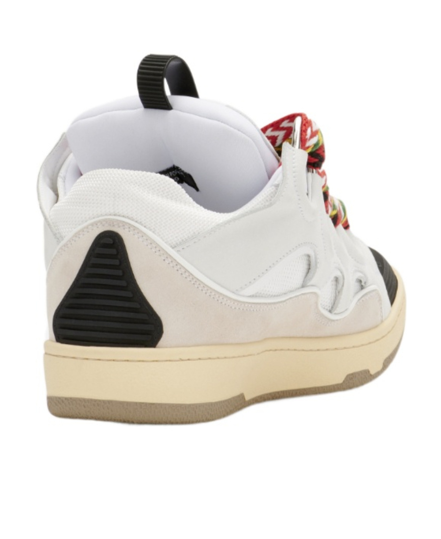 Lanvin Exaggerated Silhouette Leather And Rubber Sneakers In White