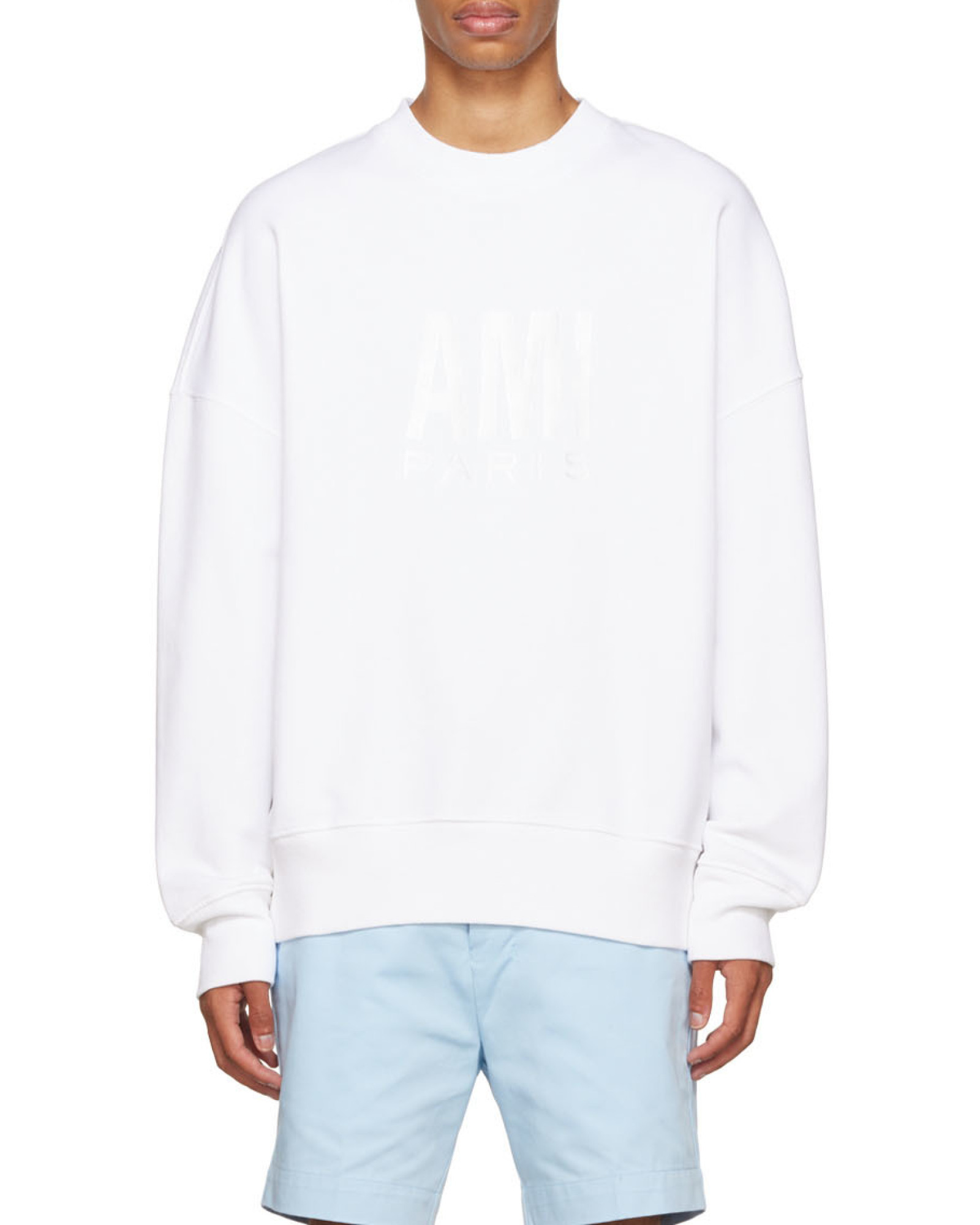 Ami Alexandre Mattiussi Tonal Logo-embroidered Sweatshirt