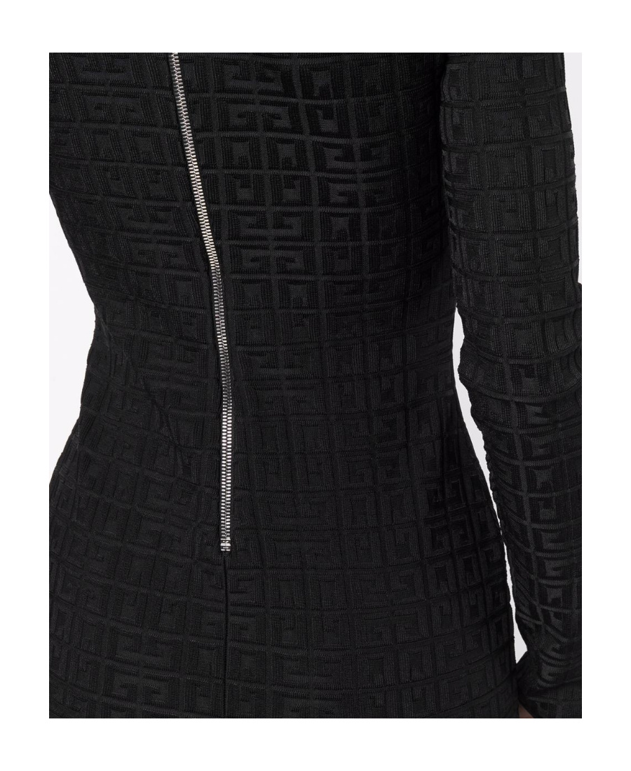 Givenchy Stretch Viscose Dress With 4g Jacquard Motif For Women In Black