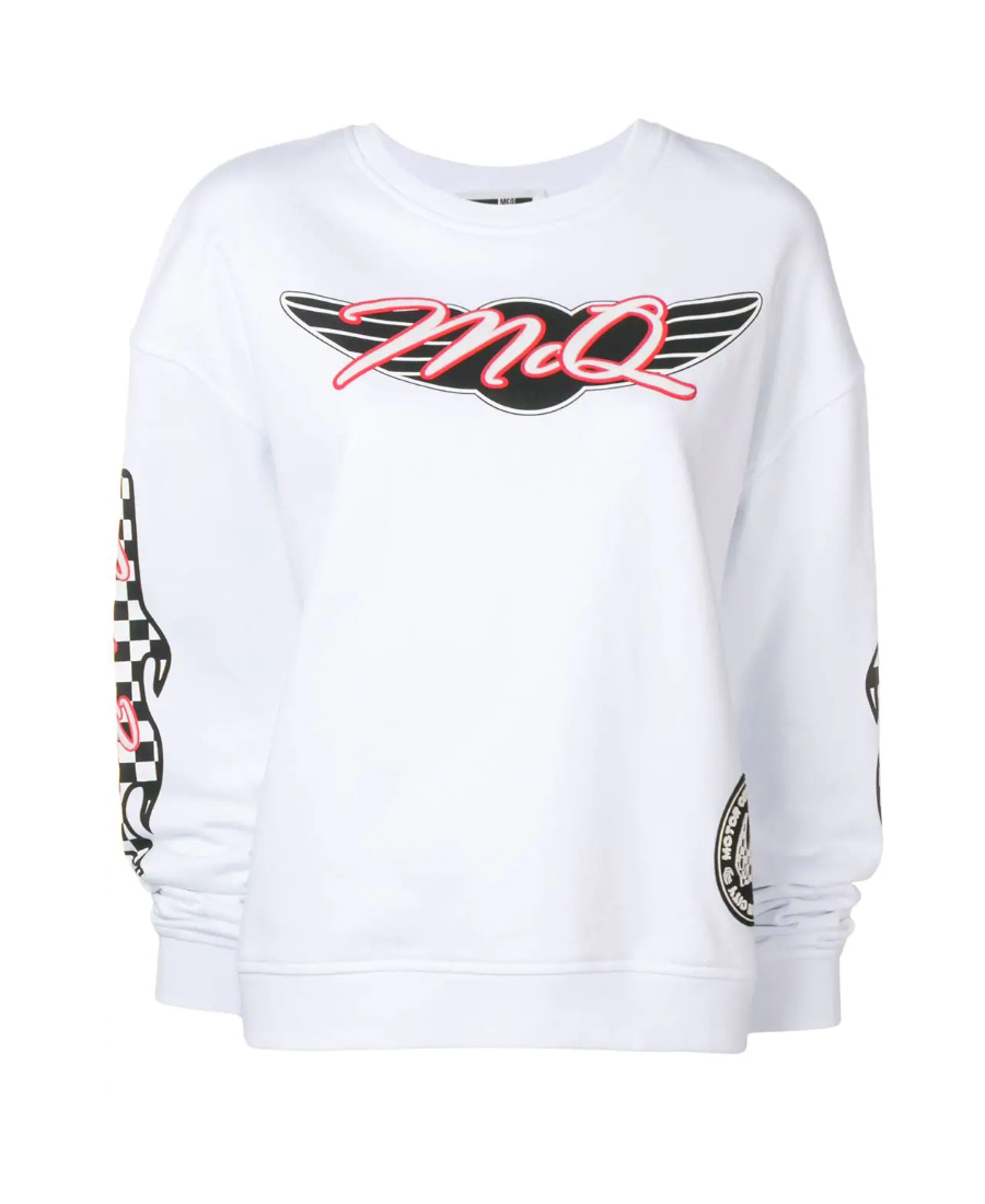 Mcq By Alexander Mcqueen Logo Printed Sweater In White