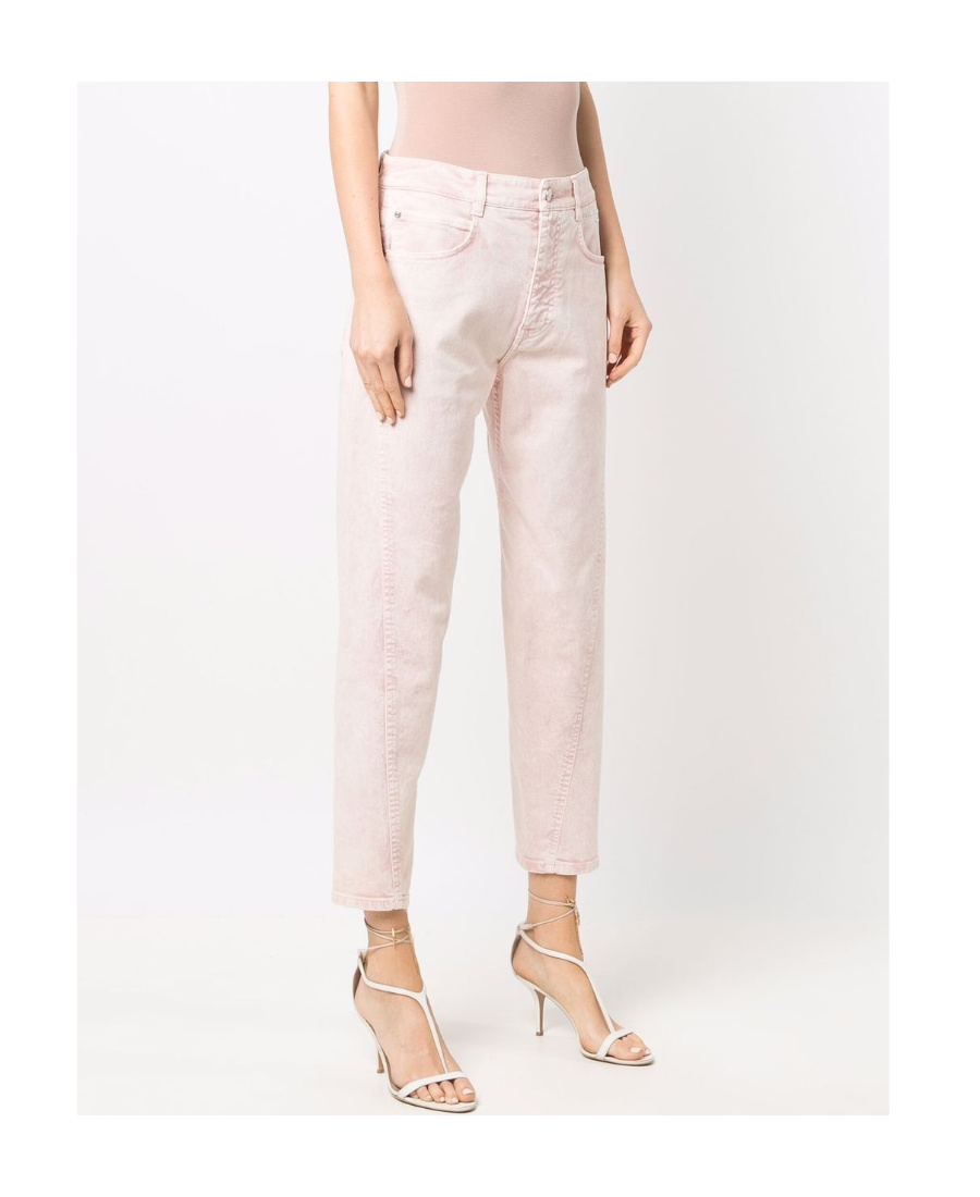 Shop Stella Mccartney Faded Cropped Jeans In White