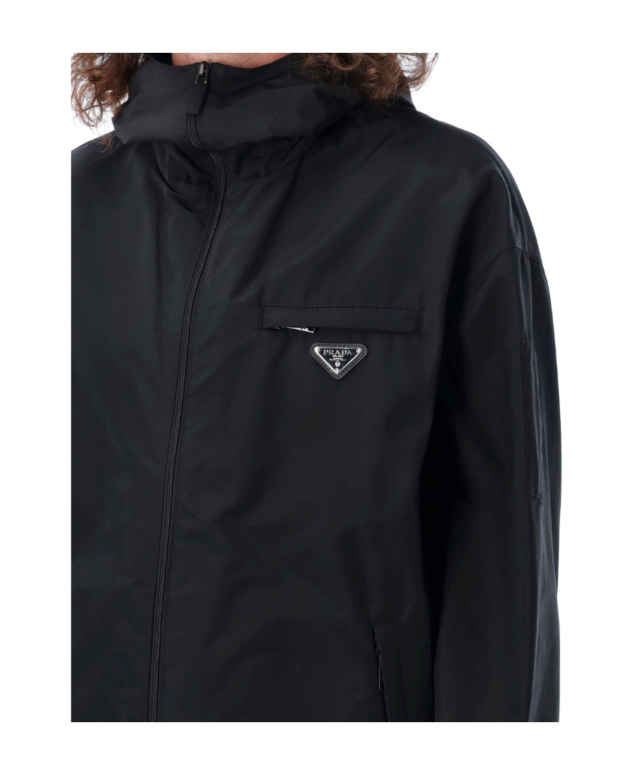 Prada Zipper Casual Jacket In Black