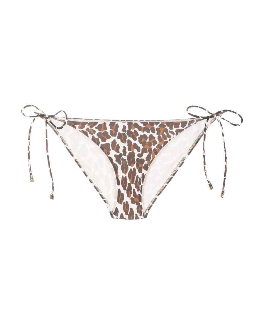 Tory Burch Leopard-print Bikini Bottoms In White