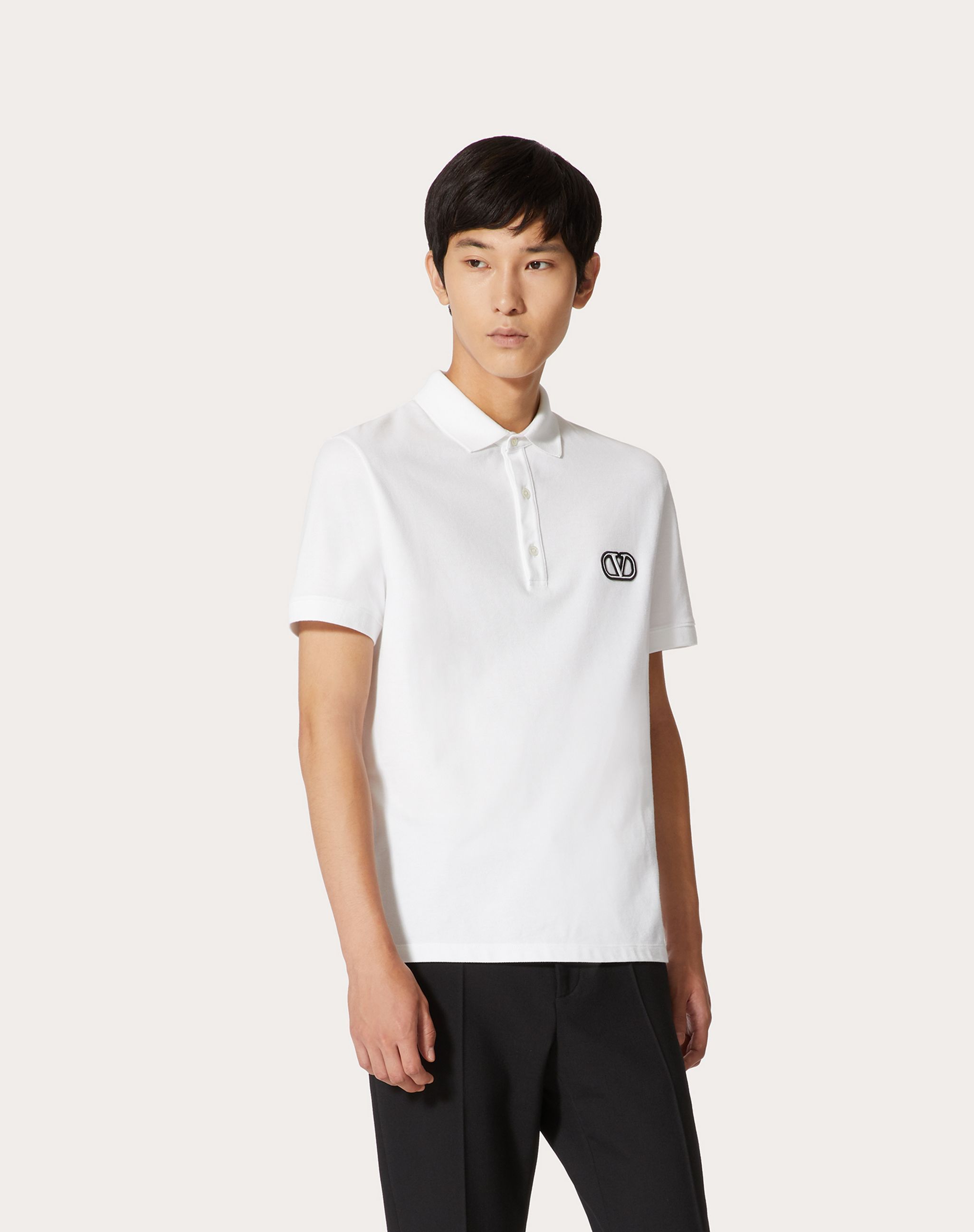 VALENTINO VALENTINO	VLOGO SIGNATURE STRAIGHT HEM POLO SHIRT