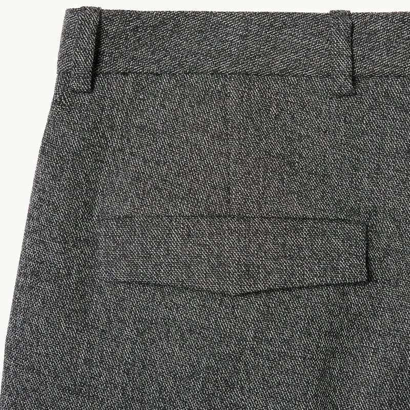 Gucci Wool Mouliné Pant In Gray
