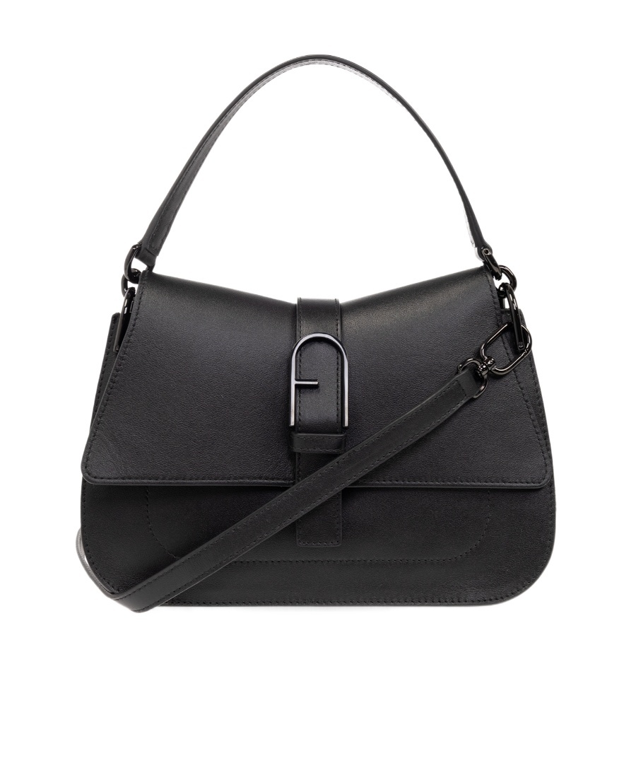 Furla Medium Top Handle Bag With Adjustable Strap In Black