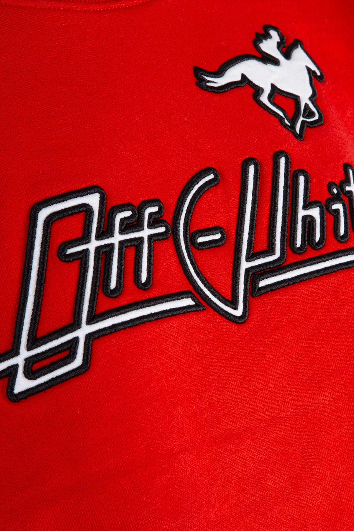 Off-white Printed Pullover In Red