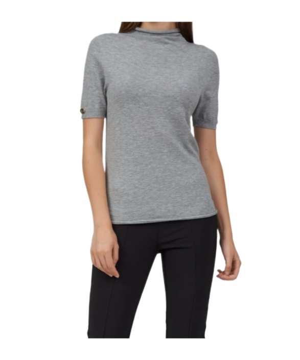 Twinset Short-sleeved Sweater In Gray