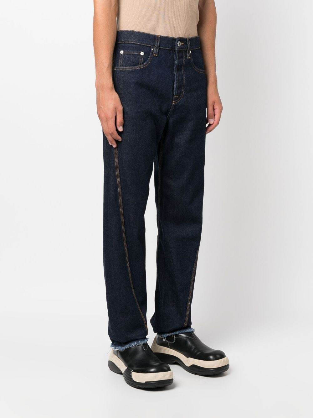 Lanvin Mid-rise Straight-leg Cotton Jeans In Black