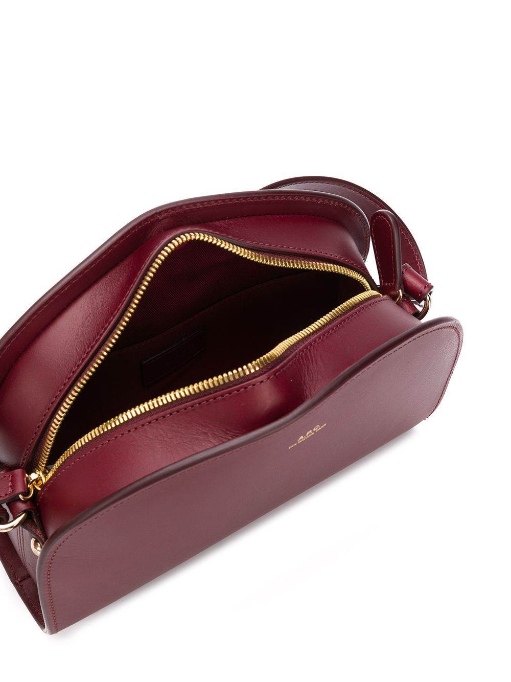 Apc Mini Demi-lune Shoulder Bag In Brown