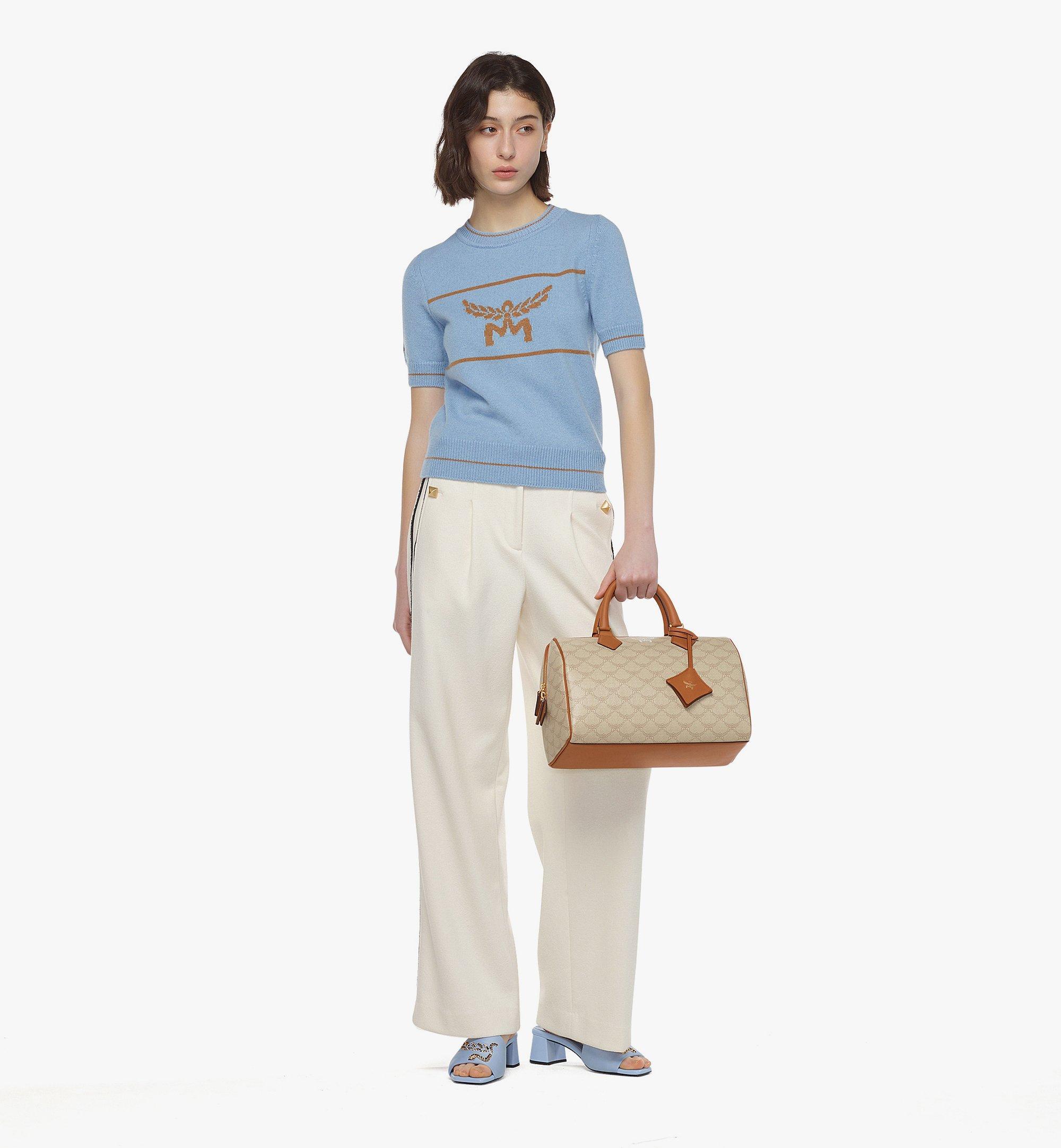 Mcm Adjustable Shoulder Strap Single Shoulder Bag In Nude