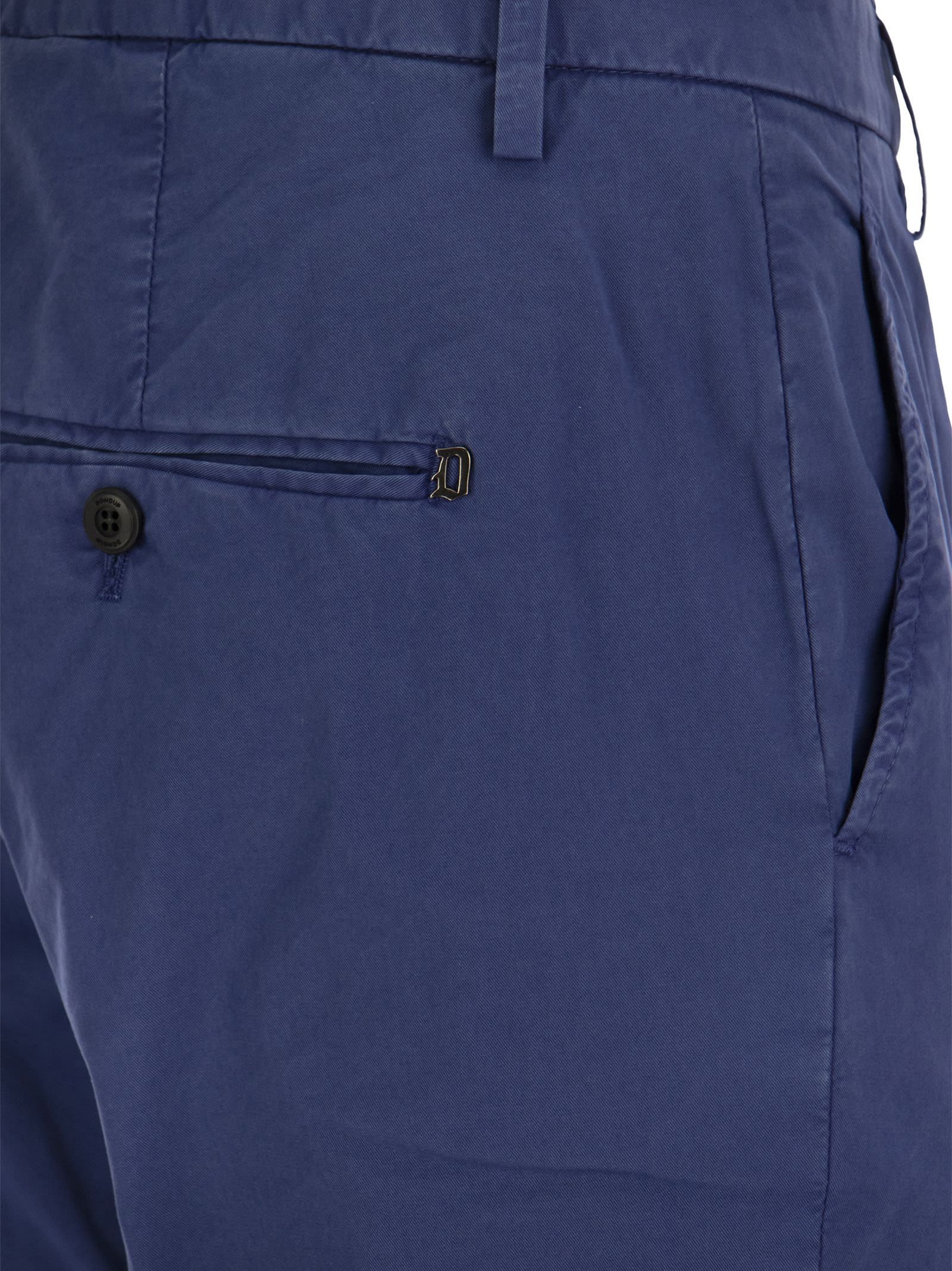 Dondup Men's Alfredo - Slim-fit Cotton Trousers In Blue