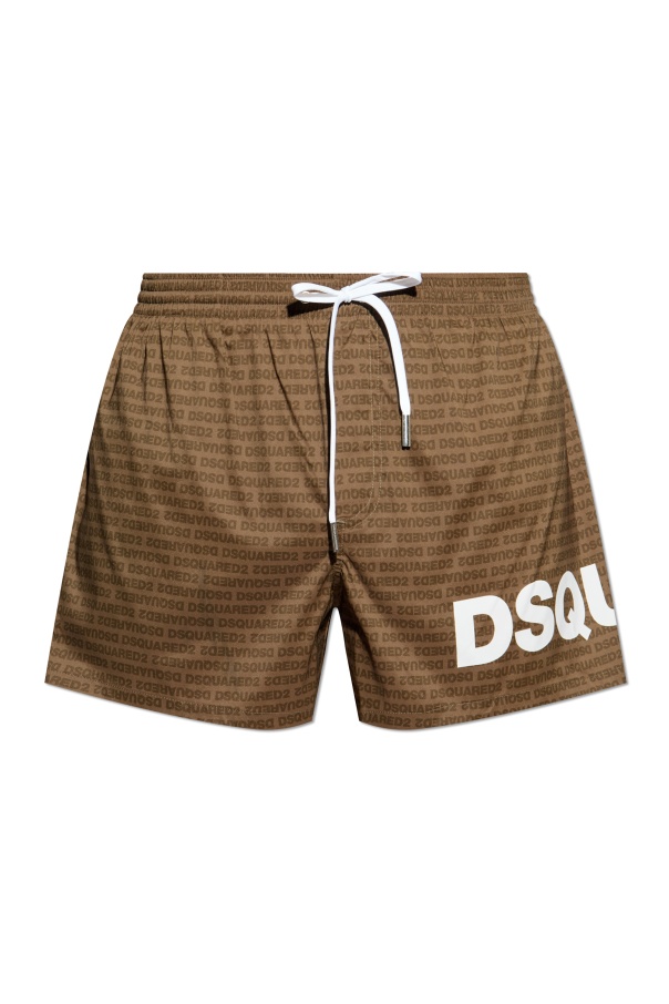 Dsquared2 Drawstring Swimming Trunks In Brown