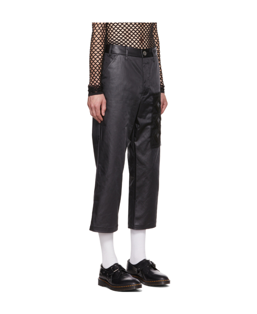 Song For The Mute Black Work Trousers In Black