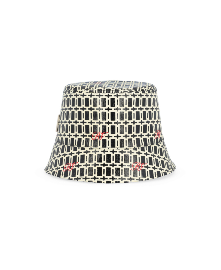 Shop Roger Vivier Monogram Bucket Hat In Black