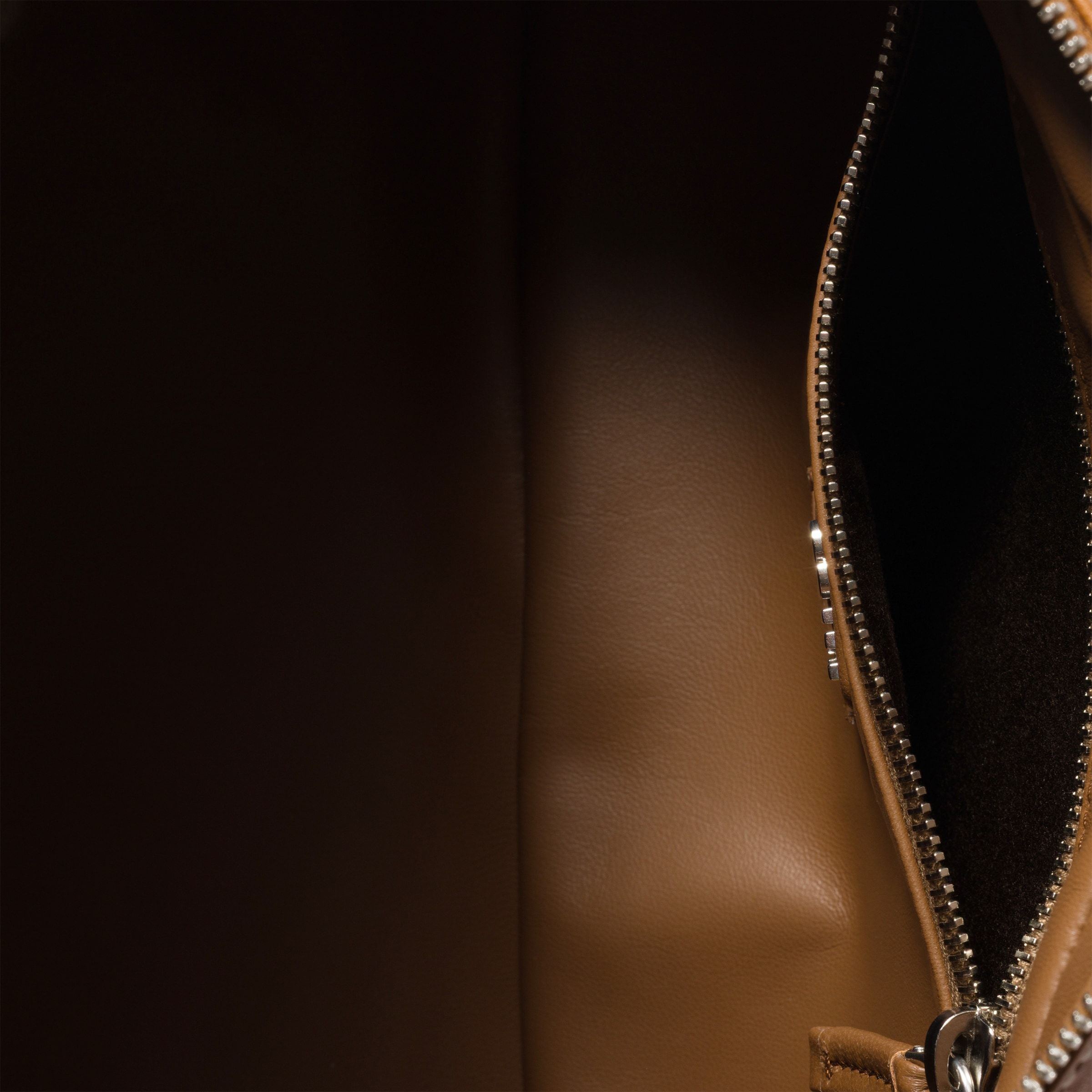 Miu Miu Pocket Nappa Leather Top-handle Bag In Brown