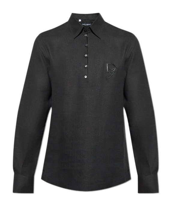 DOLCE & GABBANA DOLCE  GABBANA LOGO EMBROIDERED SHIRT