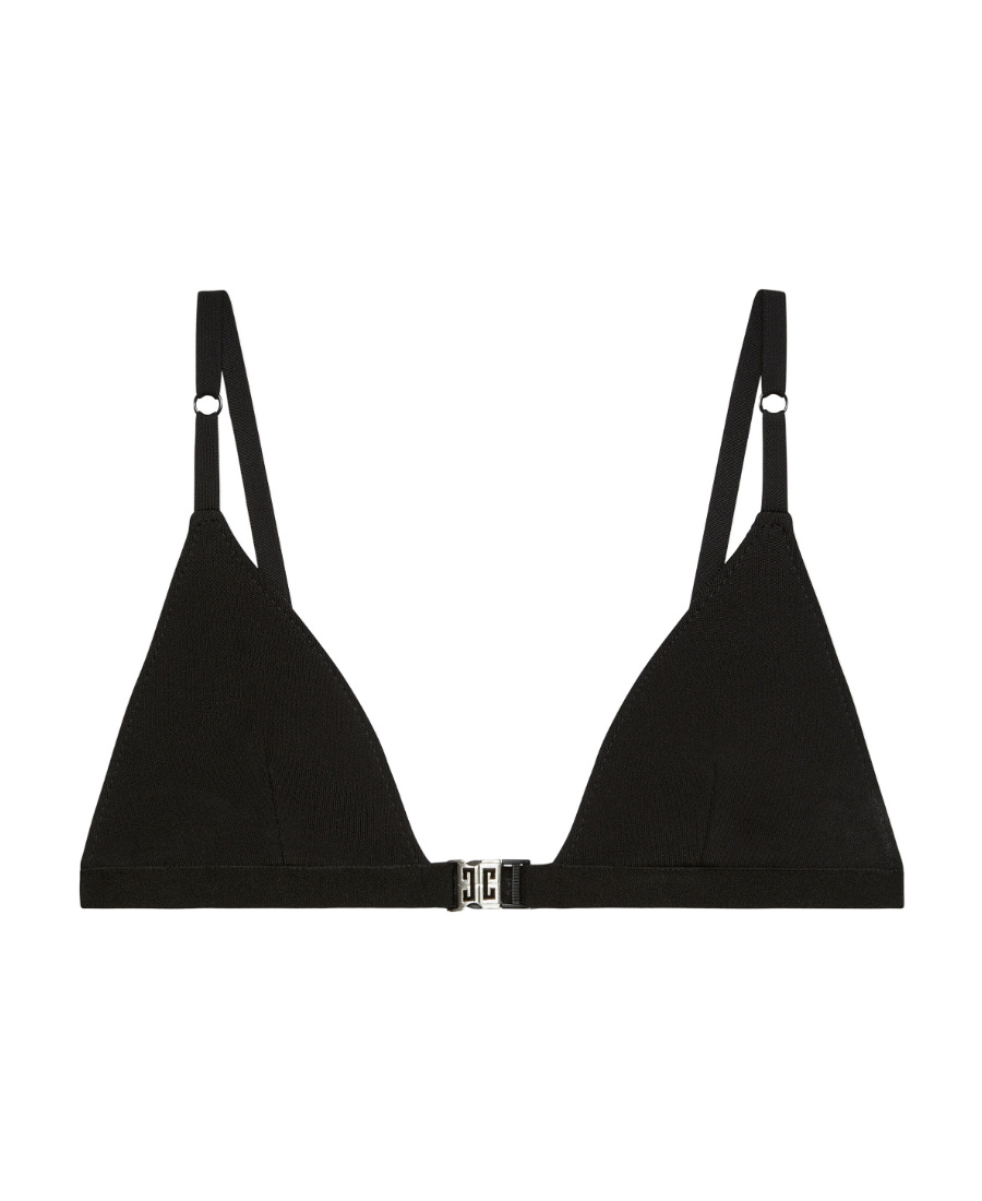 Givenchy 4g Buckle Knitted Bra In Black
