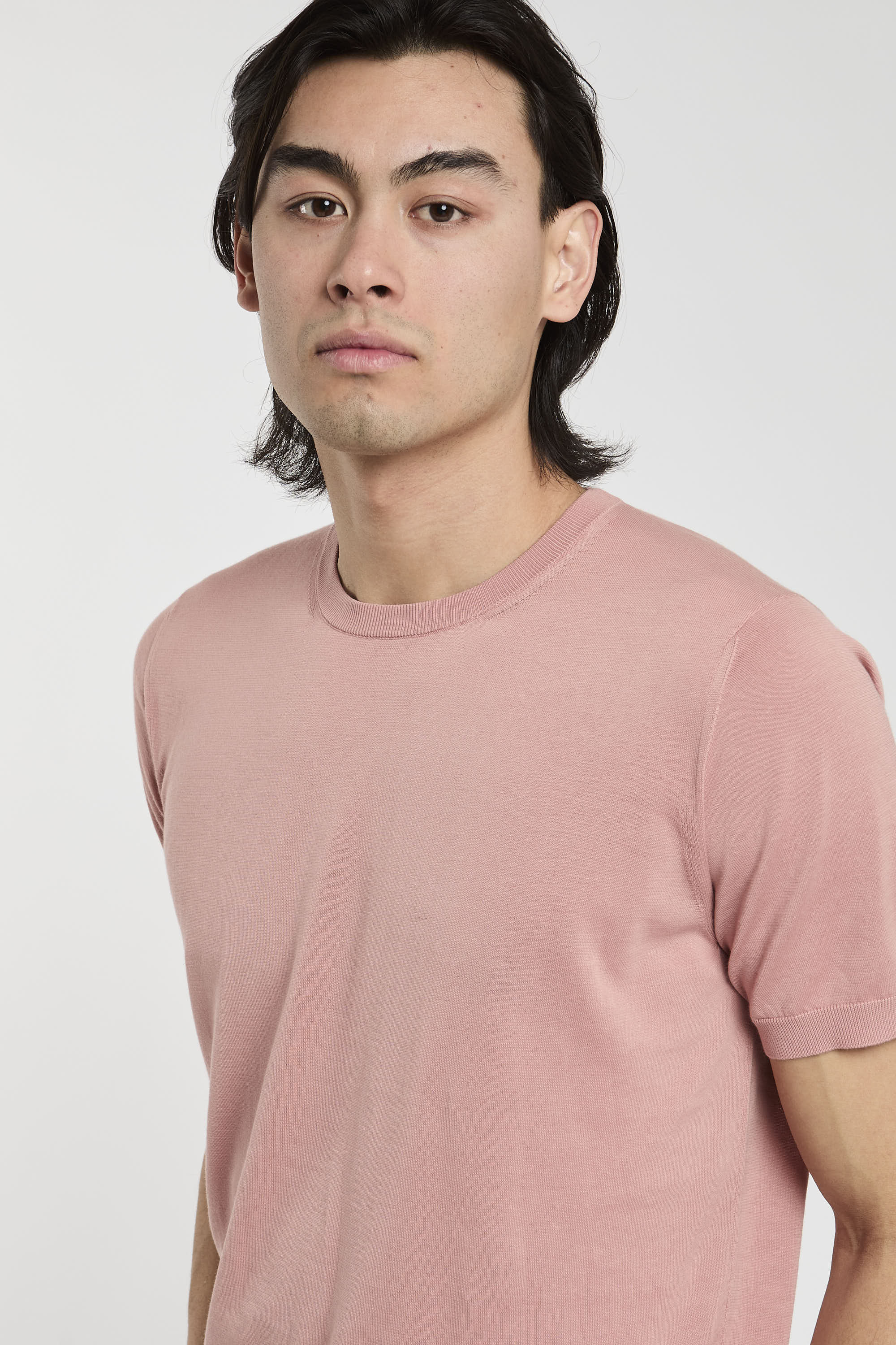 Drumohr Short-sleeves Fine-knit Jumper In Pink