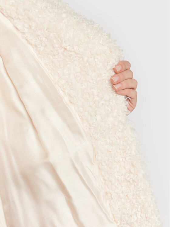 Pinko Corinne Belted Faux-fur Coat In Brown