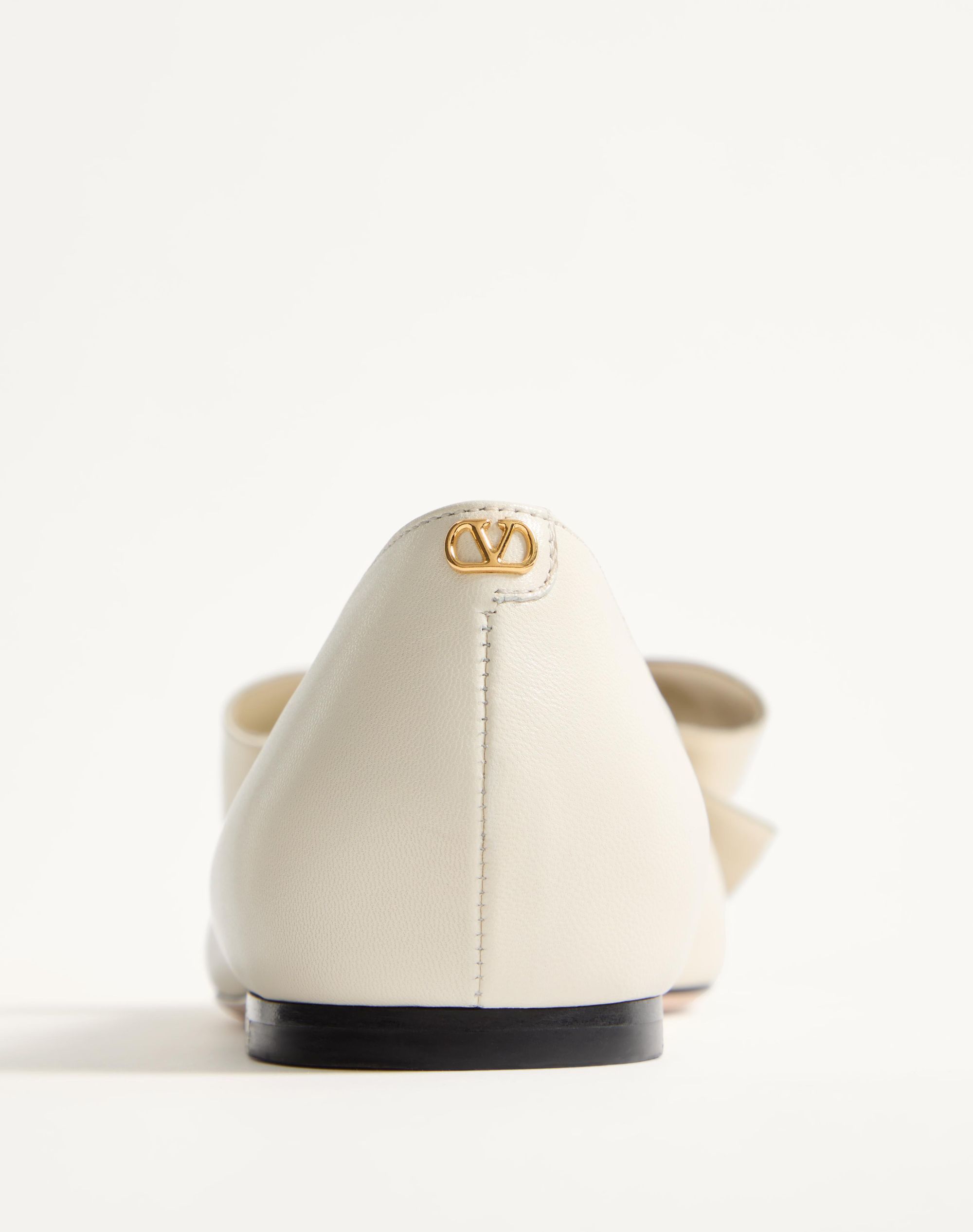 Valentino Leather Ballerinas Featuring Bow Detail