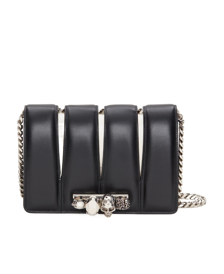 Alexander Mcqueen The Slash Smooth Leather Bag In Black