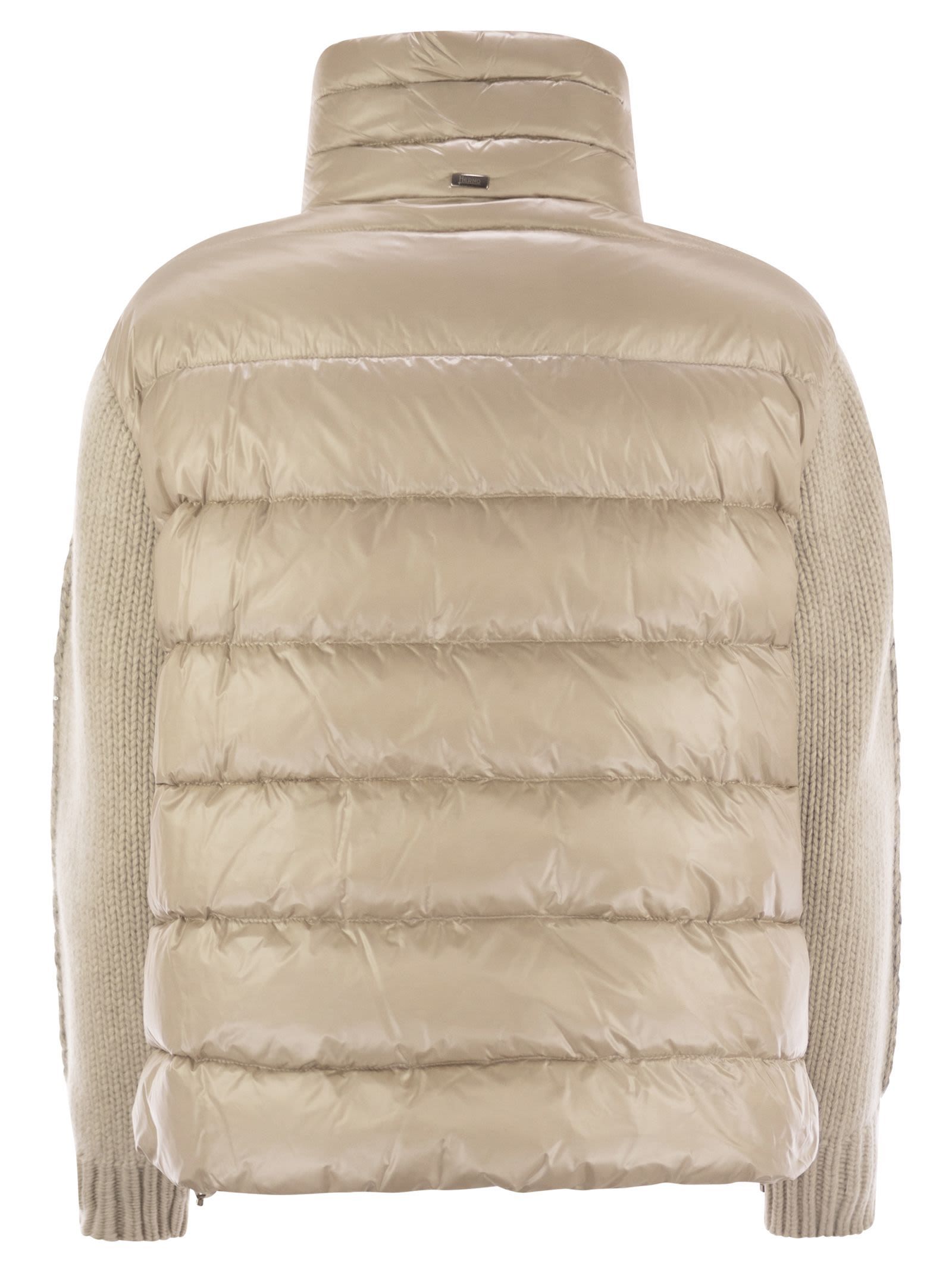 Herno Women Resort Jacket In Ultralight Nylon And Mesh In Neutral