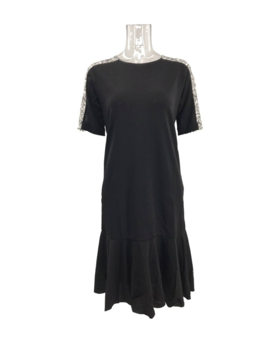Max Mara Short-sleeved Dress In Black